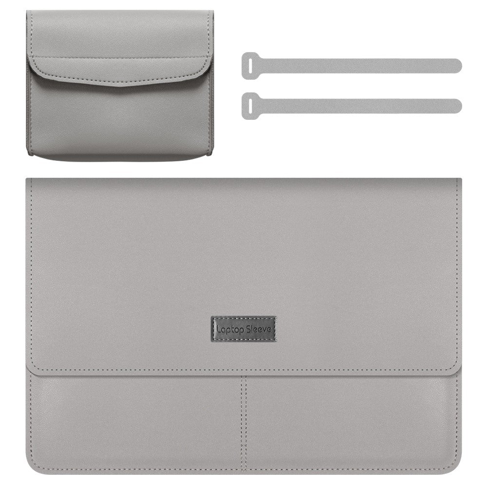 13-14 Inch Notebook Computer Sleeve for MacBook Waterproof PU Leather Mouse Pad Laptop Storage Pouch for Home Office