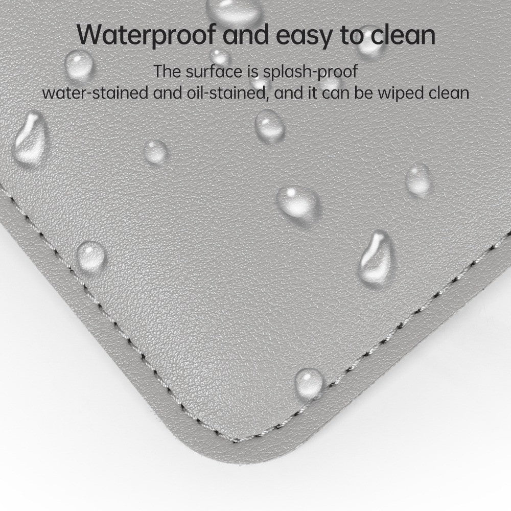 13-14 Inch Notebook Computer Sleeve for MacBook Waterproof PU Leather Mouse Pad Laptop Storage Pouch for Home Office