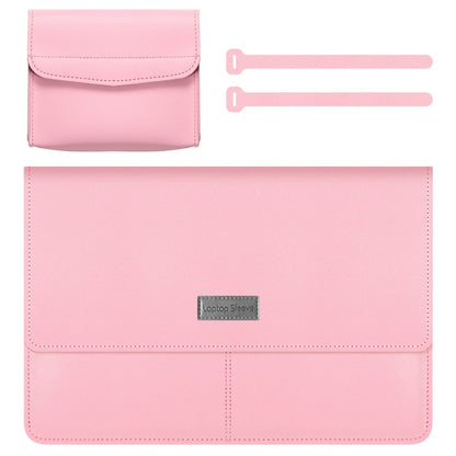 13-14 Inch Notebook Computer Sleeve for MacBook Waterproof PU Leather Mouse Pad Laptop Storage Pouch for Home Office