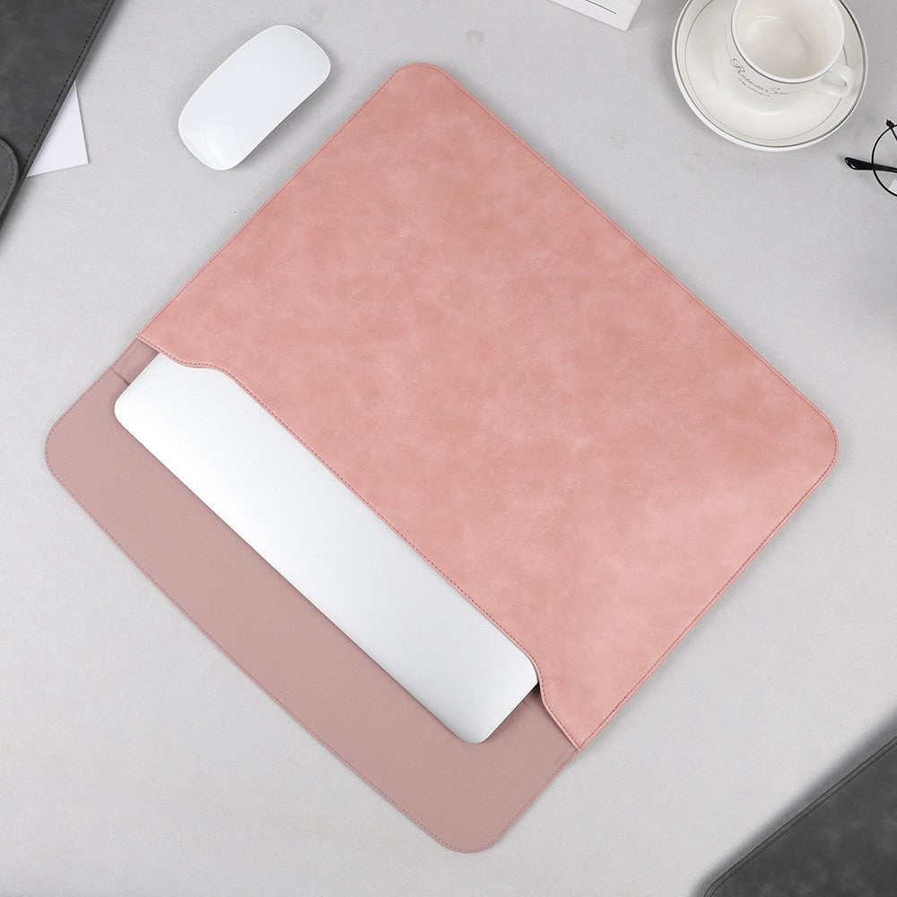 SS13 13 Inch Notebook Computer Carrying Pouch Lightweight Thin Laptop Sleeve Bag Ultra-thin PU Leather Mouse Pad