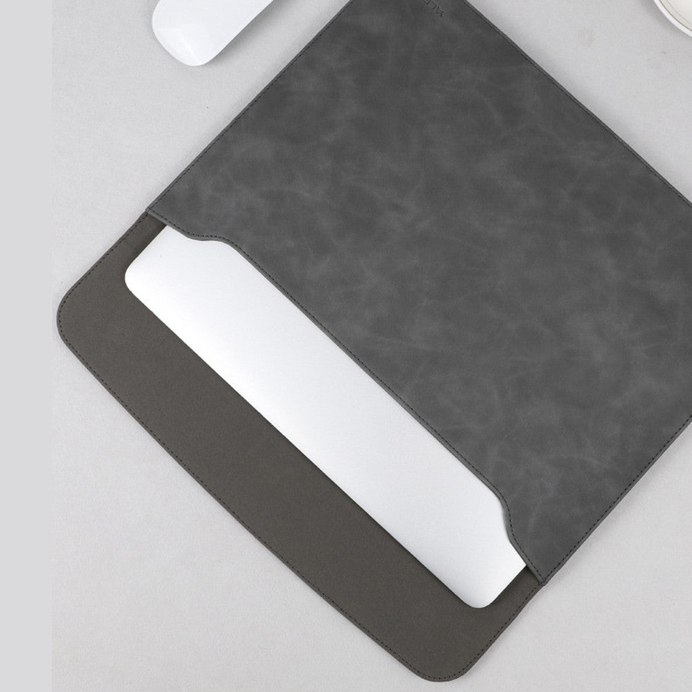 SS13 13 Inch Notebook Computer Carrying Pouch Lightweight Thin Laptop Sleeve Bag Ultra-thin PU Leather Mouse Pad