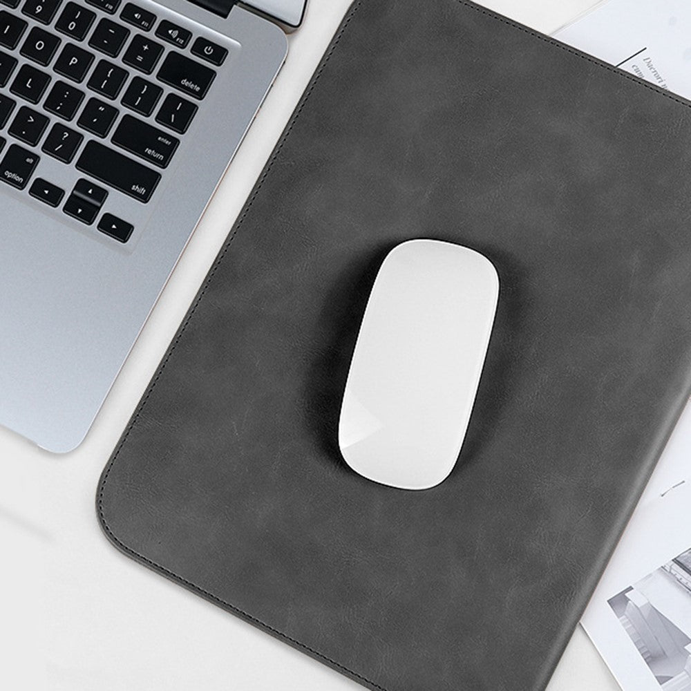 SS13 13 Inch Notebook Computer Carrying Pouch Lightweight Thin Laptop Sleeve Bag Ultra-thin PU Leather Mouse Pad