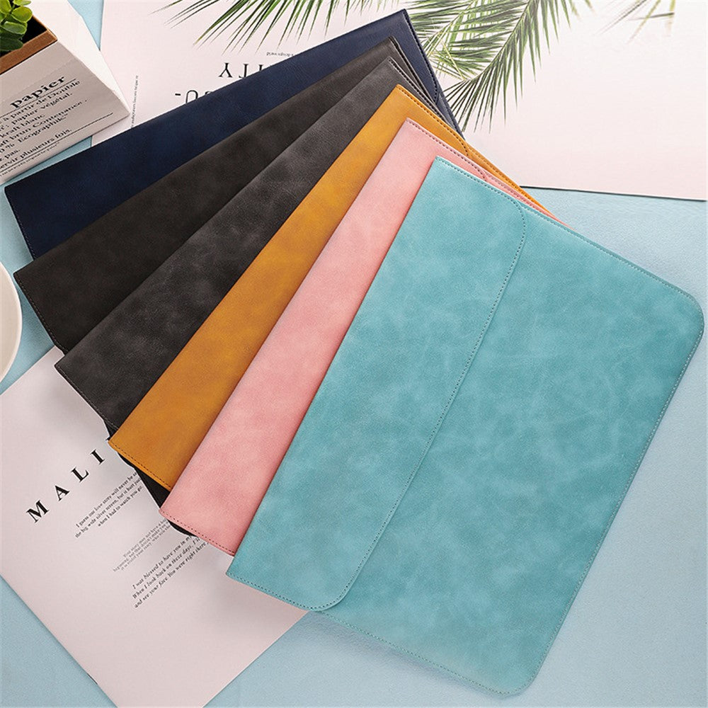 SS13 13 Inch Notebook Computer Carrying Pouch Lightweight Thin Laptop Sleeve Bag Ultra-thin PU Leather Mouse Pad