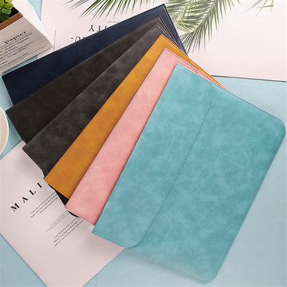 SS13 13 Inch Notebook Computer Carrying Pouch Lightweight Thin Laptop Sleeve Bag Ultra-thin PU Leather Mouse Pad