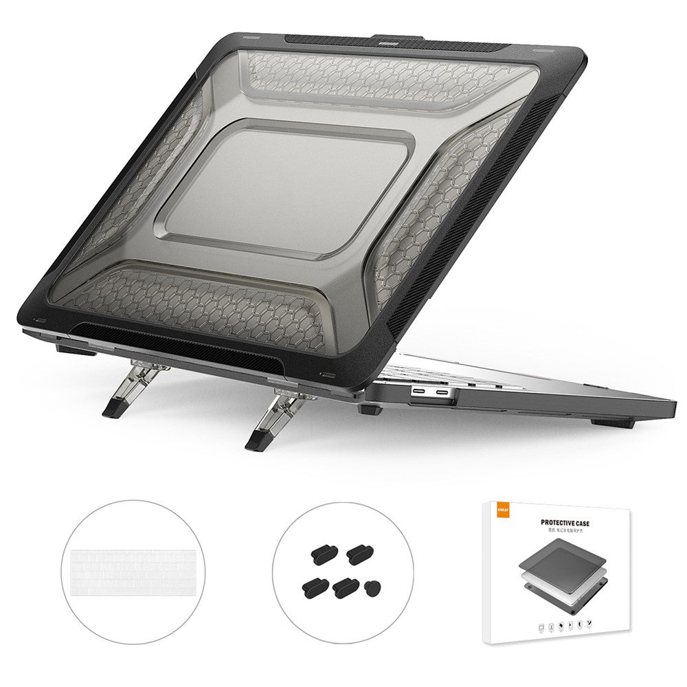 ENKAY HAT PRINCE Protective Case for MacBook Pro 13 inch (2016) A1706  /  (2018) A1989  /  (2019) A2159 (US Version) Laptop Kickstand Cover with TPU Keyboard Film + Dust-Proof Plugs