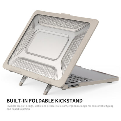 ENKAY HAT PRINCE for MacBook Pro 13 inch (2016) A1706 / (2018) A1989 / (2019) A2159 (EU Version) Kickstand Case Hard PC Heat Dissipation Cover with TPU Keyboard Film + Dust-Proof Plugs