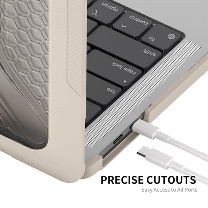 ENKAY HAT PRINCE for MacBook Pro 13 inch (2016) A1706 / (2018) A1989 / (2019) A2159 (EU Version) Kickstand Case Hard PC Heat Dissipation Cover with TPU Keyboard Film + Dust-Proof Plugs