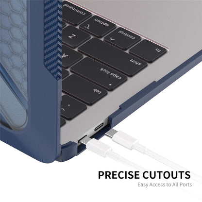 ENKAY HAT PRINCE for MacBook Pro 13 inch (2020) A2251 / A2289 / A2338 (EU Version) Hard PC Protective Cover Kickstand Laptop Case with Transparent TPU Keyboard Film + Anti-Dust Plugs