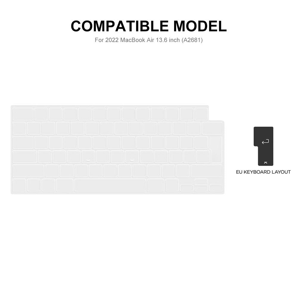 ENKAY HAT PRINCE for MacBook Air 13 inch (2026) A3449 / (2025) A3240 / (2024) A3113 / (2022) A2681 (EU) Laptop Case with TPU Keyboard Film