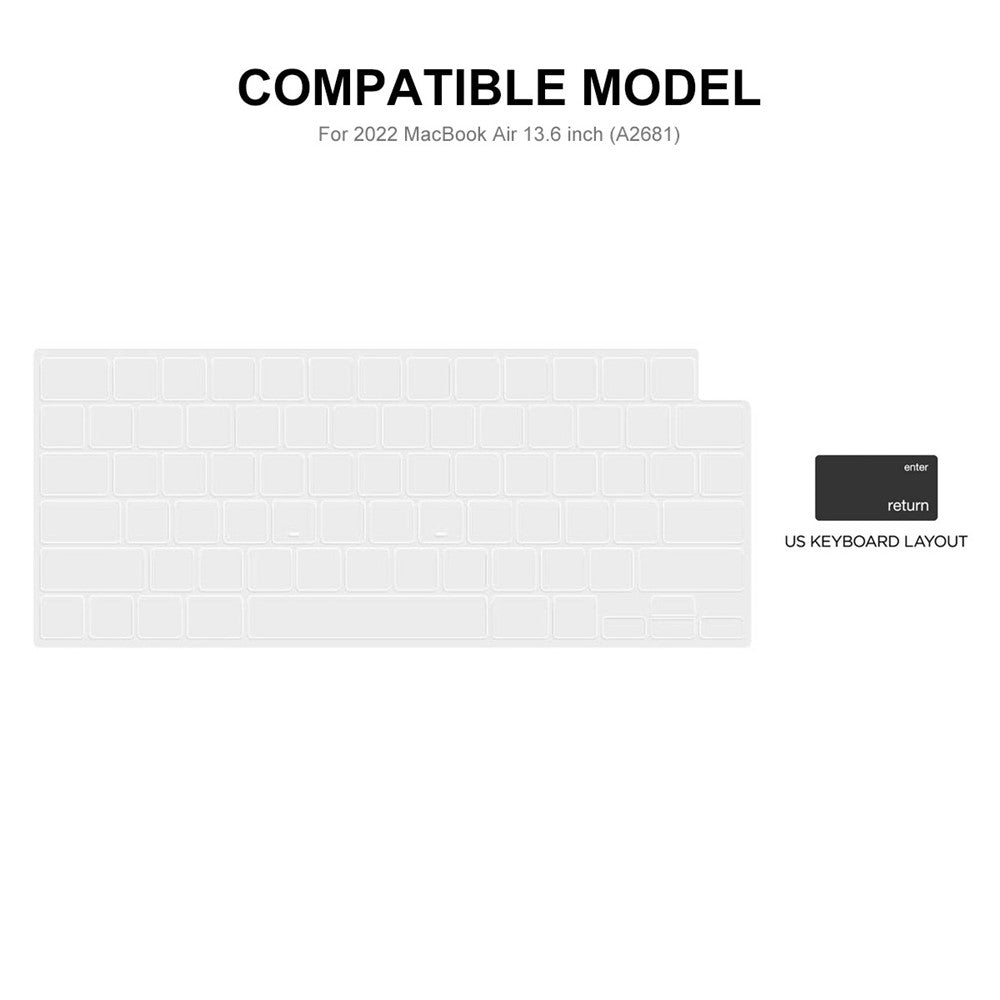 ENKAY HAT PRINCE for MacBook Air 13 inch (2026) A3449 / (2025) A3240 / (2024) A3113 / (2022) A2681 (EU) Laptop Case with TPU Keyboard Film