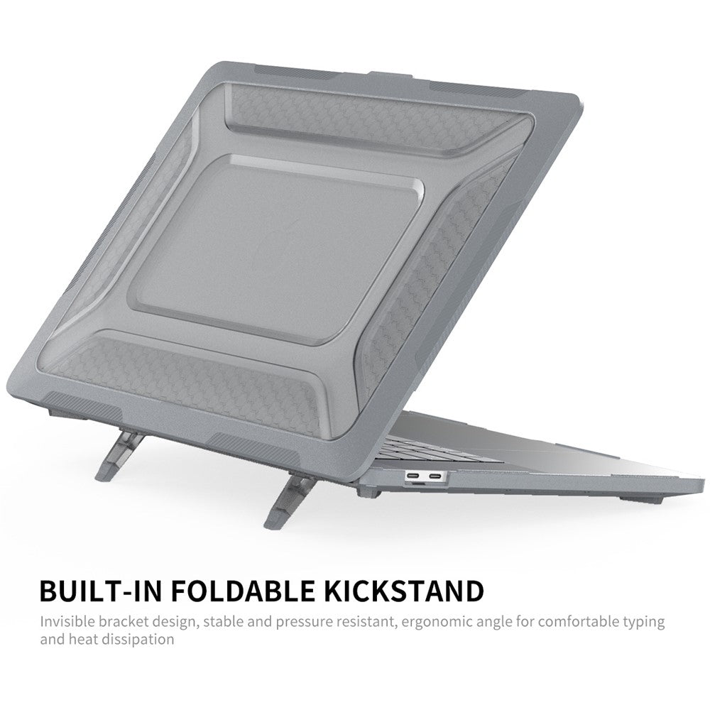 ENKAY HAT PRINCE 3-in-1 Anti-Scratch Kickstand Cover for MacBook Pro 16 inch (2019) A2141 (US Version), Hard PC Laptop Shell with TPU Keyboard Film + Anti-Dust Plugs