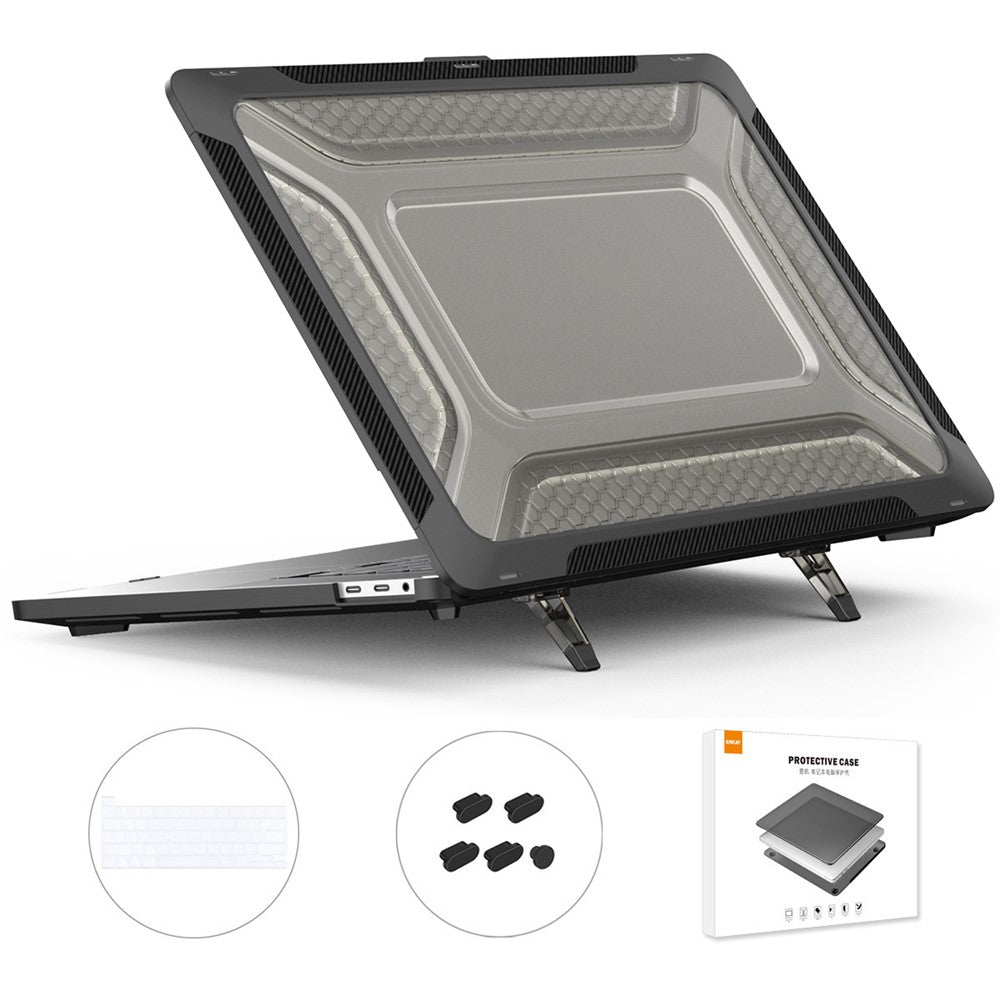 ENKAY HAT PRINCE 3-in-1 Anti-Scratch Kickstand Cover for MacBook Pro 16 inch (2019) A2141 (US Version), Hard PC Laptop Shell with TPU Keyboard Film + Anti-Dust Plugs