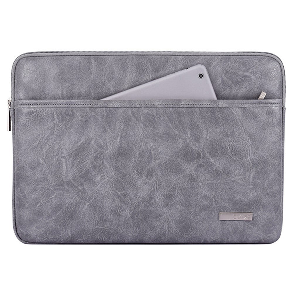 CANVASARTISAN  L38-06 Portable Sleeve Bag for 13 inch Laptop PU Leather Carrying Case Anti-Scratch Notebook Slim Bag