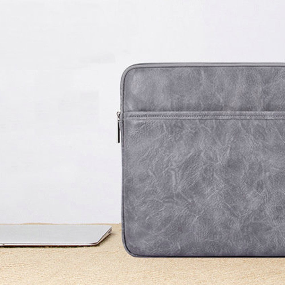 CANVASARTISAN  L38-06 Portable Sleeve Bag for 13 inch Laptop PU Leather Carrying Case Anti-Scratch Notebook Slim Bag