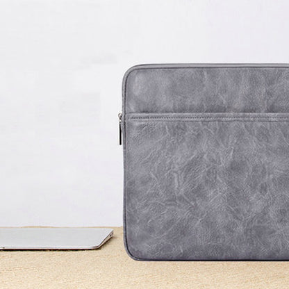 CANVASARTISAN  L38-06 Portable Sleeve Bag for 13 inch Laptop PU Leather Carrying Case Anti-Scratch Notebook Slim Bag