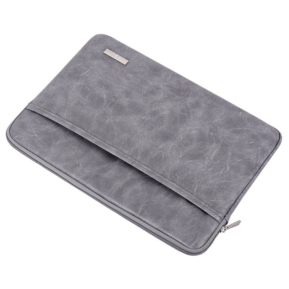 CANVASARTISAN  L38-06 Portable Sleeve Bag for 13 inch Laptop PU Leather Carrying Case Anti-Scratch Notebook Slim Bag