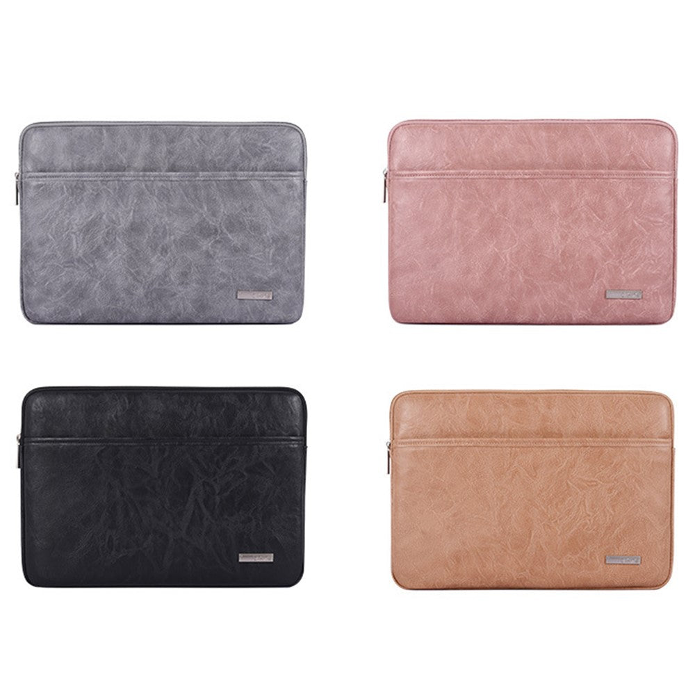 CANVASARTISAN  L38-06 Portable Sleeve Bag for 13 inch Laptop PU Leather Carrying Case Anti-Scratch Notebook Slim Bag