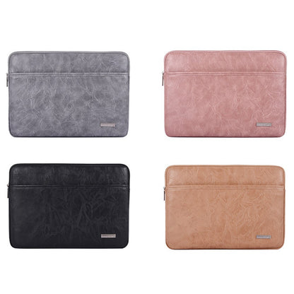 CANVASARTISAN  L38-06 Portable Sleeve Bag for 13 inch Laptop PU Leather Carrying Case Anti-Scratch Notebook Slim Bag