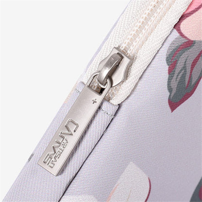 CANVASARTISAN H40-B01 Laptop Sleeve Case Rose Pattern Printed 13-inch Computer Carrying Bag Portable Handle Business Briefcase