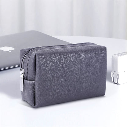 Electronic Organizer Mouse Power Bank Cable Storage Bag Waterproof Leather USB Flash Drive Storage Pouch