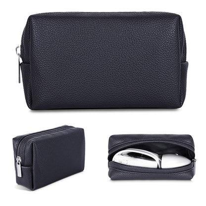 Electronic Organizer Mouse Power Bank Cable Storage Bag Waterproof Leather USB Flash Drive Storage Pouch