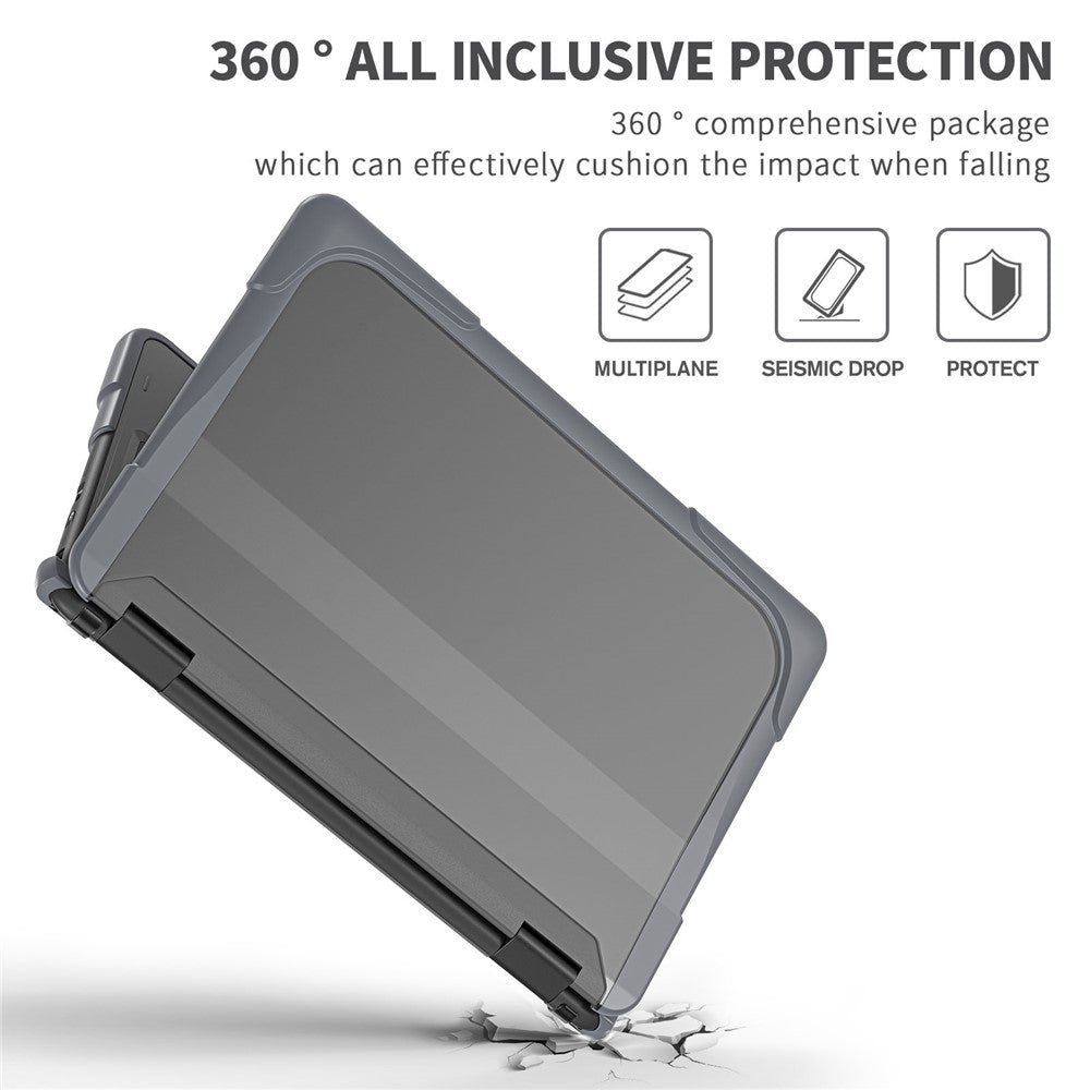 For Dell Chromebook 11.6-Inch 3100 / 3110 PC+TPU Laptop Case Anti-scratch Notebook Computer Upper+Lower Cover