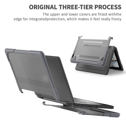 For Dell Chromebook 11.6-Inch 3100 / 3110 PC+TPU Laptop Case Anti-scratch Notebook Computer Upper+Lower Cover