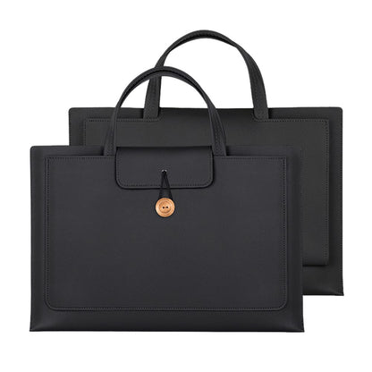 15 / 15.4 / 16 Inch Laptop Carrying Bag Handbag PU Leather Surface Protection Sleeve 3-Layer Notebook Computer Pouch