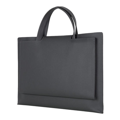 15 / 15.4 / 16 Inch Laptop Carrying Bag Handbag PU Leather Surface Protection Sleeve 3-Layer Notebook Computer Pouch