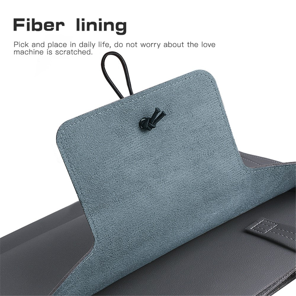 PU Leather Handbag for 13 / 13.3 / 13.6 / 14 Inch Laptops Protection Sleeve 3-Layer Notebook Computer Storage Bag
