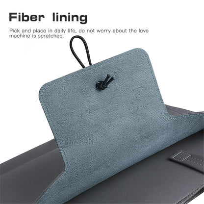 PU Leather Handbag for 13 / 13.3 / 13.6 / 14 Inch Laptops Protection Sleeve 3-Layer Notebook Computer Storage Bag