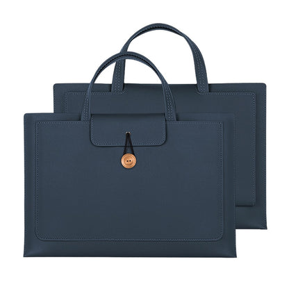 PU Leather Handbag for 13 / 13.3 / 13.6 / 14 Inch Laptops Protection Sleeve 3-Layer Notebook Computer Storage Bag