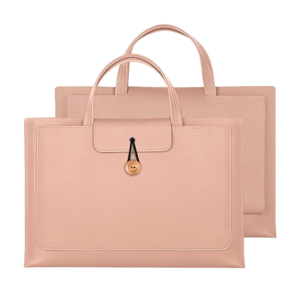 PU Leather Handbag for 13 / 13.3 / 13.6 / 14 Inch Laptops Protection Sleeve 3-Layer Notebook Computer Storage Bag