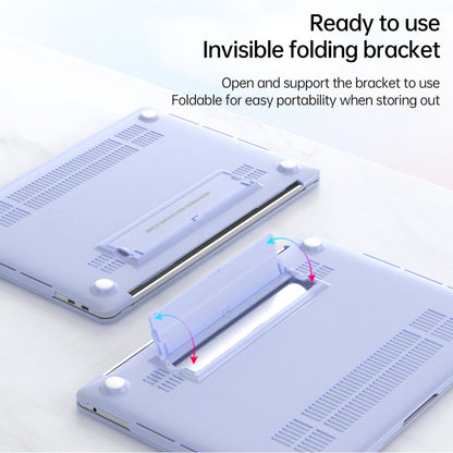 For MacBook Pro 14 inch (2026) A3427 A3426 / (2025) A3434 A3112 A3185 A3401 / (2024) A2918 A2992 / (2023) A2779 / (2022) / (2021) A2442 Matte PC Case Anti-Scratch Protective Laptop Cover with Kickstand