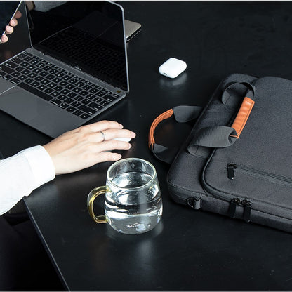 MA532 15-15.6 Inch Laptop Handbag Polyester+Fleece Notebook Computer Shoulder Bag Business Messenger Tote Bag