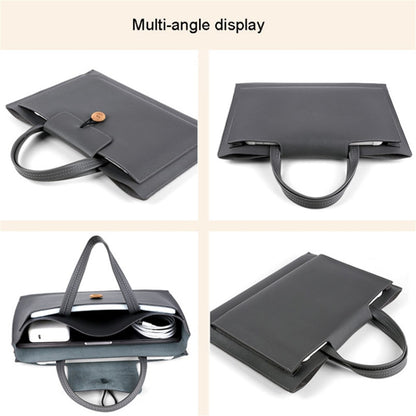 13.3 / 14 Inch Laptop Sleeve PU Leather Handbag Sleeve Notebook Computer Bag Storage Water-Repellent Pouch