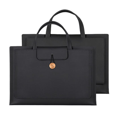 15.4 / 16 Inch Laptop Bag Handbag Splash-Repellent PU Leather Surface Protection Sleeve Notebook Computer Pouch