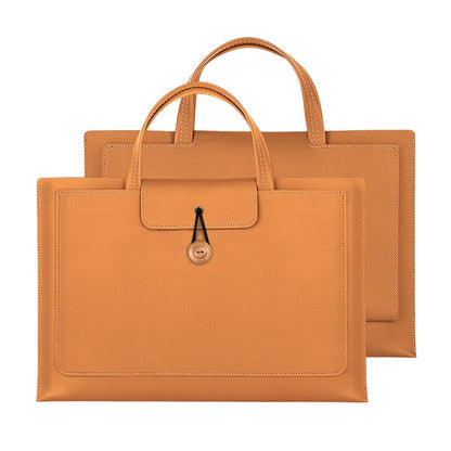 15.4 / 16 Inch Laptop Bag Handbag Splash-Repellent PU Leather Surface Protection Sleeve Notebook Computer Pouch