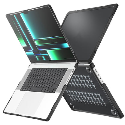 For MacBook Pro 14 inch (2026) A3427 A3426 / (2025) A3434 A3112 A3185 A3401 / (2024) A2918 A2992 / (2023) A2779 / (2022) / (2021) A2442 Case PC+TPU Anti-Cracking Protective Cover