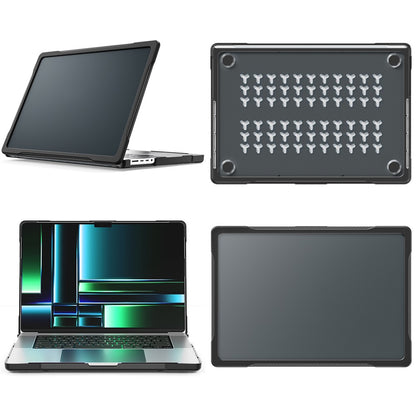 For MacBook Pro 14 inch (2026) A3427 A3426 / (2025) A3434 A3112 A3185 A3401 / (2024) A2918 A2992 / (2023) A2779 / (2022) / (2021) A2442 Case PC+TPU Anti-Cracking Protective Cover
