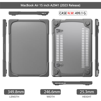 Laptop Case for Macbook Air 15 inch (2026) A3448 / (2025) A3241 / (2024) A311 / (2023) A2941 Stand Design Notebook Anti-Scratch Hard PC Cover