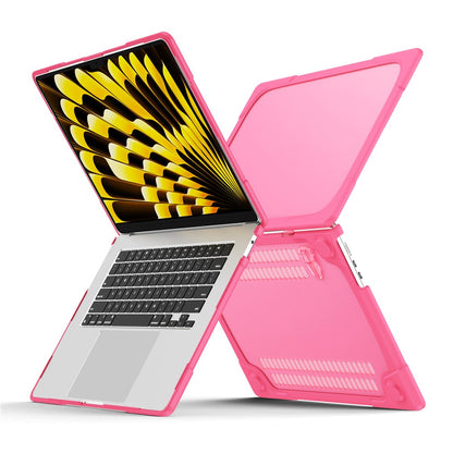 Laptop Case for Macbook Air 15 inch (2026) A3448 / (2025) A3241 / (2024) A311 / (2023) A2941 Stand Design Notebook Anti-Scratch Hard PC Cover