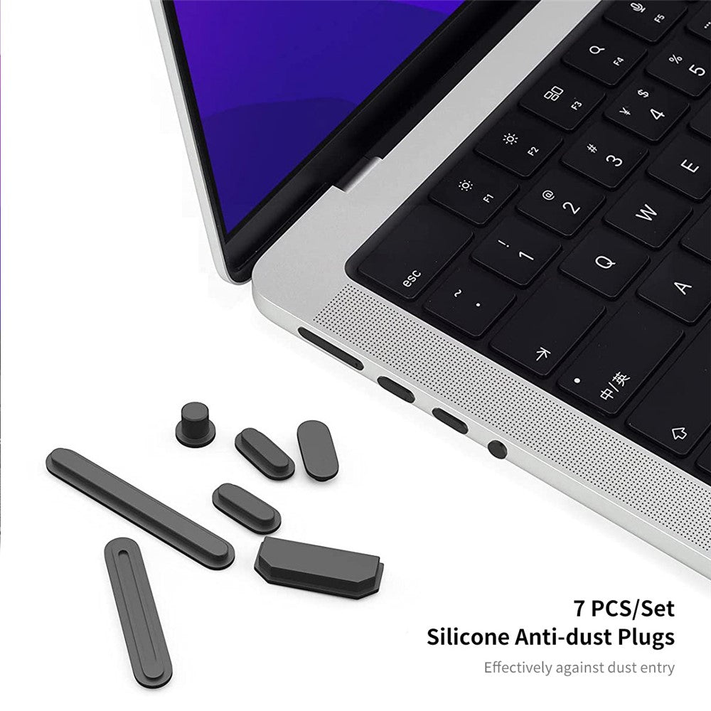 ENKAY HAT PRINCE For Macbook Air 15 inch (2023) A2941 (US Version) Glitter PC Laptop Case with TPU Keyboard Film + Anti-Dust Plugs