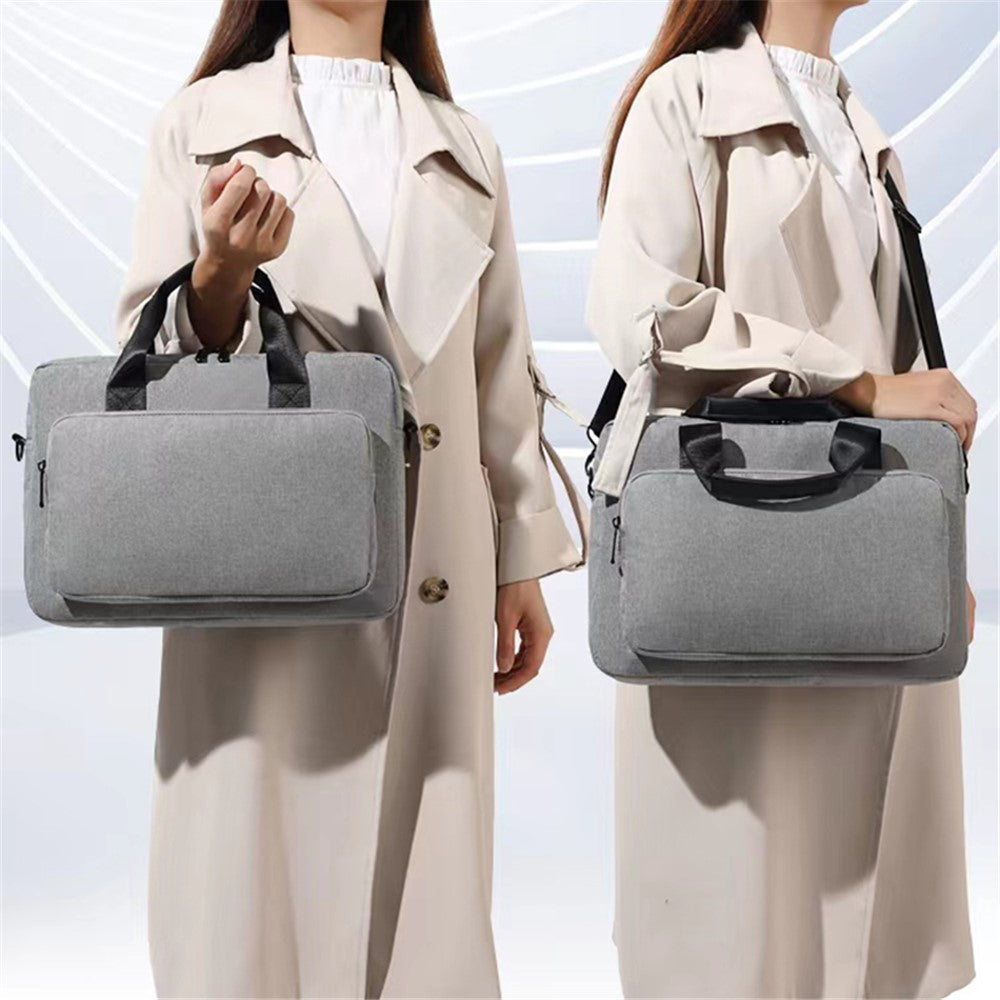 15.4 Inch Laptop Shoulder Bag Handbag Notebook Computer Pouch Oxford Cloth+Polyester Storage Sleeve