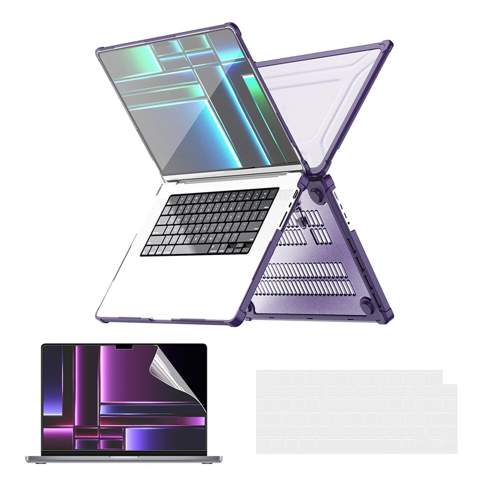 ENKAY HAT PRINCE Shockproof Case for MacBook Pro 14 inch (2026) A3427 A3426 / (2025) A3434 A3112 A3185 A3401 / (2024) A2918 A2992 / (2023) A2779 / (2022) / (2021) A2442 (US) Hard PC Kickstand Laptop Cover