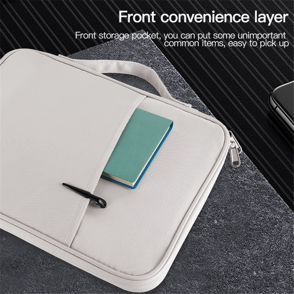 11-inch Laptop Handbag Waterproof Nylon 180 Degree Opening Soft Lining Carrying Pouch
