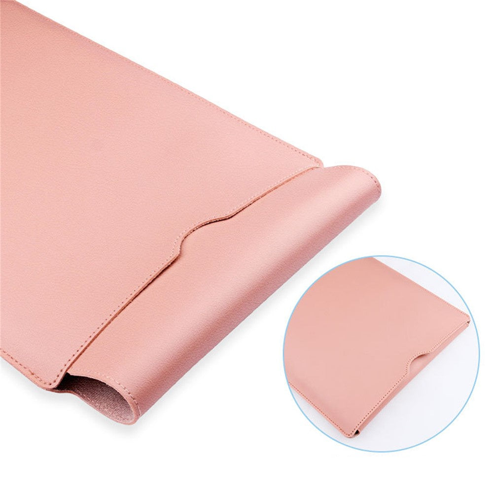 14-inch Waterproof PU Leather Laptop Bag Shockproof Notebook Carrying Pouch