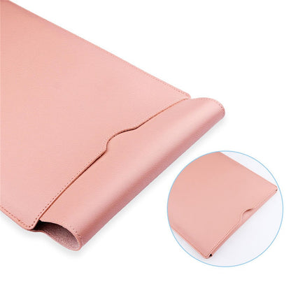 14-inch Waterproof PU Leather Laptop Bag Shockproof Notebook Carrying Pouch