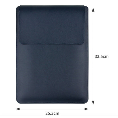 14-inch Laptop Sleeve PU Leather Bag with Adjustable Stand + Small Bag