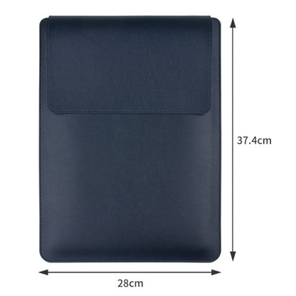 16-inch Waterproof Laptop Bag with Adjustable Stand + PU Leather Small Bag
